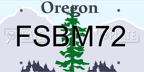 FSBM72 Oregon License Plate