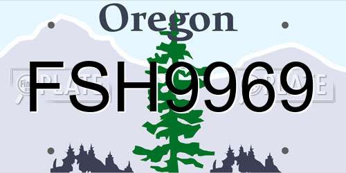 FSH9969 Oregon License Plate