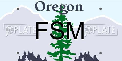 FSM Oregon License Plate