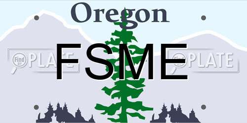 FSME Oregon License Plate