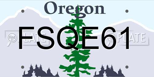 FSQE61 Oregon License Plate