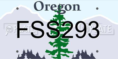 FSS293 Oregon License Plate