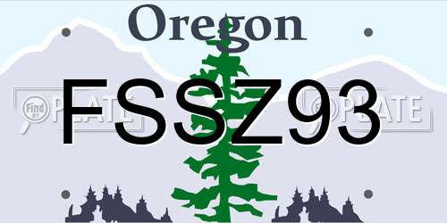 FSSZ93 Oregon License Plate