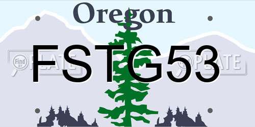 FSTG53 Oregon License Plate