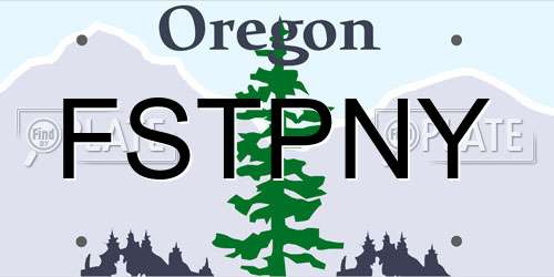 FSTPNY Oregon License Plate