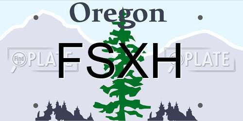 FSXH Oregon License Plate