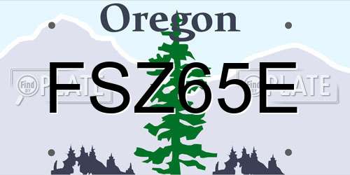 FSZ65E Oregon License Plate