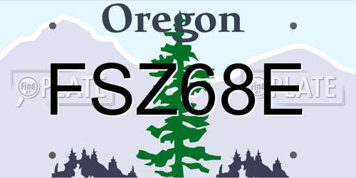 FSZ68E Oregon License Plate
