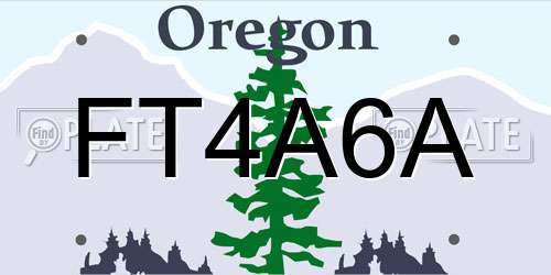 FT4A6A Oregon License Plate