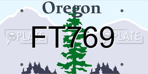 FT769 Oregon License Plate