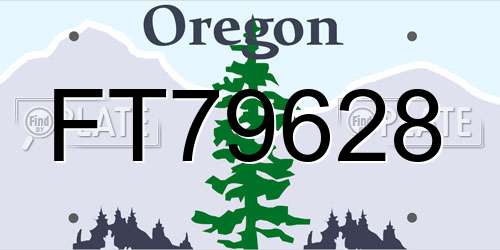 FT79628 Oregon License Plate