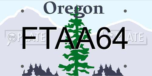 FTAA64 Oregon License Plate