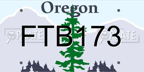 FTB173 Oregon License Plate