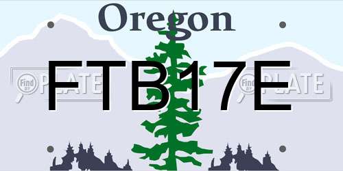 FTB17E Oregon License Plate