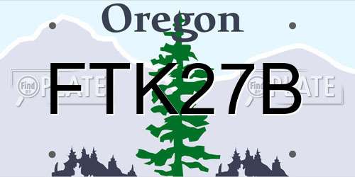 FTK27B Oregon License Plate