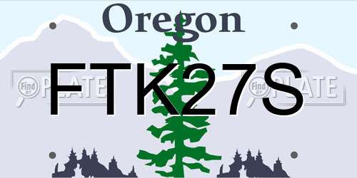 FTK27S Oregon License Plate