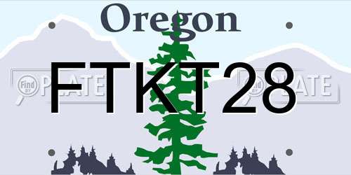 FTKT28 Oregon License Plate