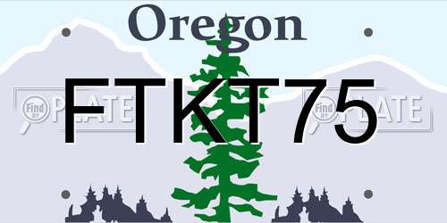 FTKT75 Oregon License Plate