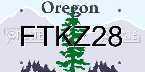 FTKZ28 Oregon License Plate