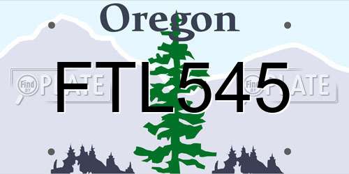 FTL545 Oregon License Plate