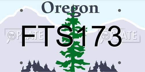 FTS173 Oregon License Plate