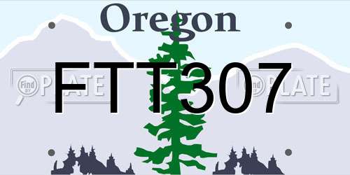FTT307 Oregon License Plate