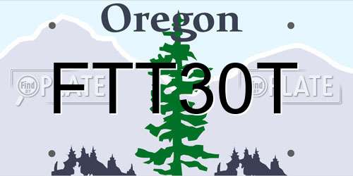 FTT30T Oregon License Plate