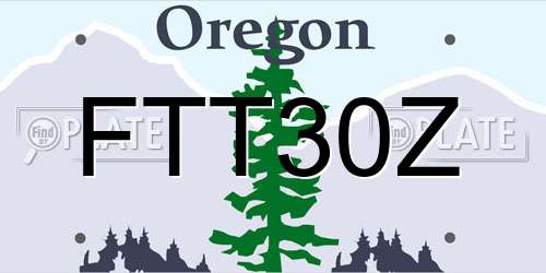 FTT30Z Oregon License Plate