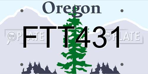 FTT431 Oregon License Plate