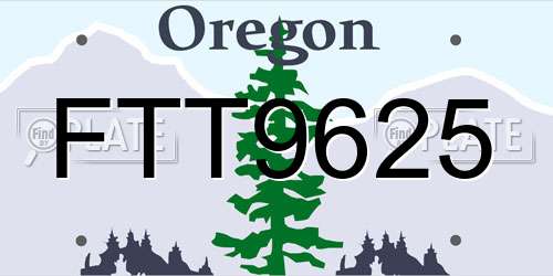 FTT9625 Oregon License Plate