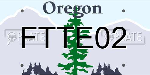 FTTE02 Oregon License Plate
