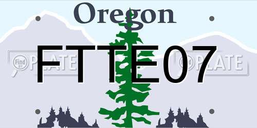 FTTE07 Oregon License Plate