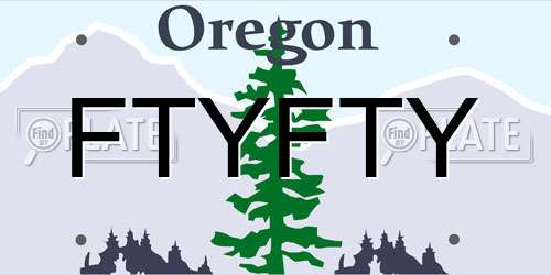 FTYFTY Oregon License Plate