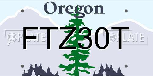 FTZ30T Oregon License Plate