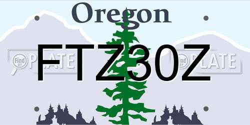 FTZ30Z Oregon License Plate