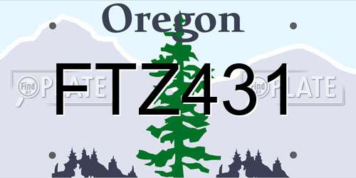 FTZ431 Oregon License Plate