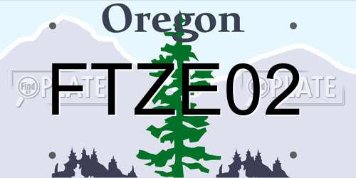 FTZE02 Oregon License Plate