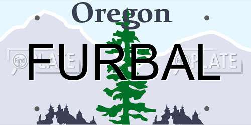 FURBAL Oregon License Plate