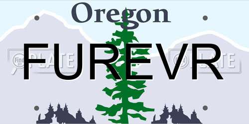 FUREVR Oregon License Plate