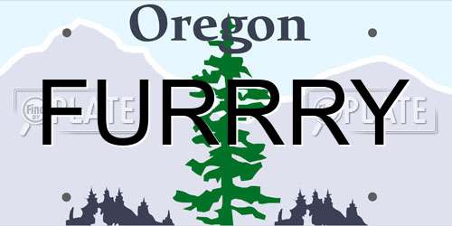 FURRRY Oregon License Plate