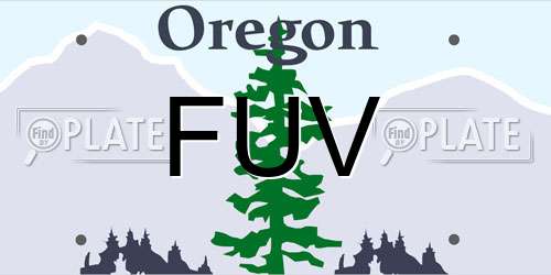 FUV Oregon License Plate