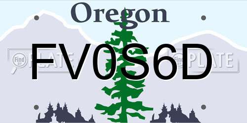 FV0S6D Oregon License Plate