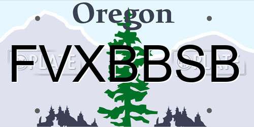FVXBBSB Oregon License Plate