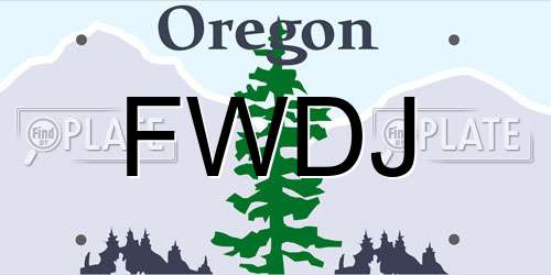 FWDJ Oregon License Plate