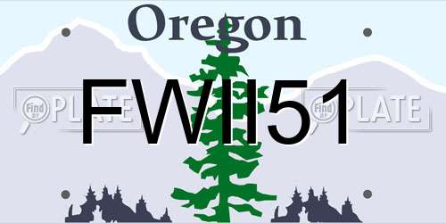 FWII51 Oregon License Plate
