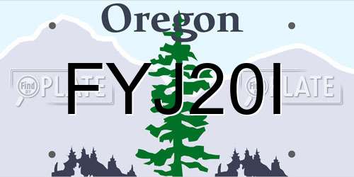FYJ20I Oregon License Plate