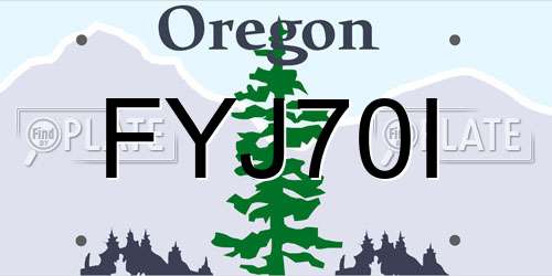 FYJ70I Oregon License Plate