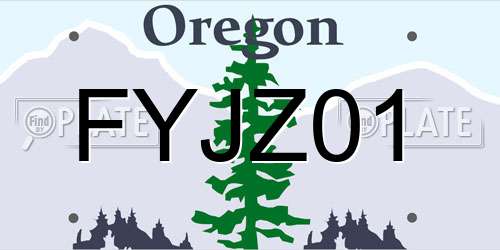 FYJZ01 Oregon License Plate