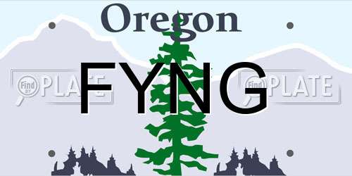 FYNG Oregon License Plate
