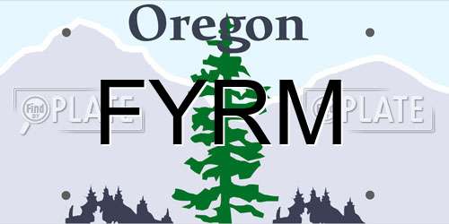 FYRM Oregon License Plate